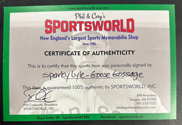 Framed Sparky Lyle & Goose Gossage Autographed Sport Magazine Cover 16x20 Photo