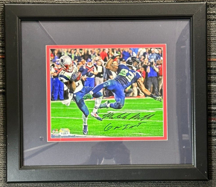 Malcom Butler Signed Framed 8x10 Super Bowl XLIX Interception Photo Fanatics