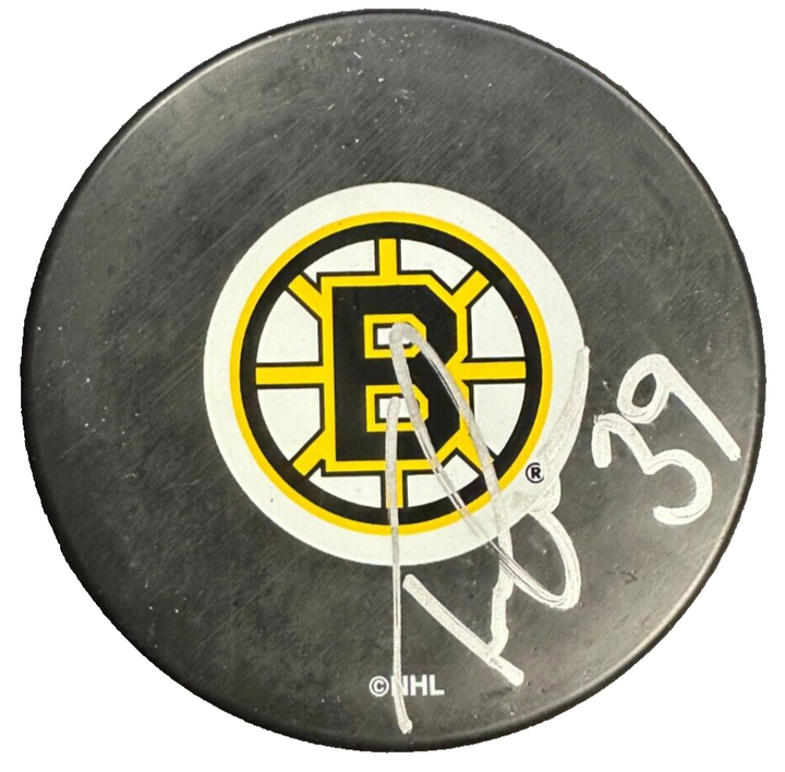 Travis Green Autographed Boston Bruins Hockey Puck NHL