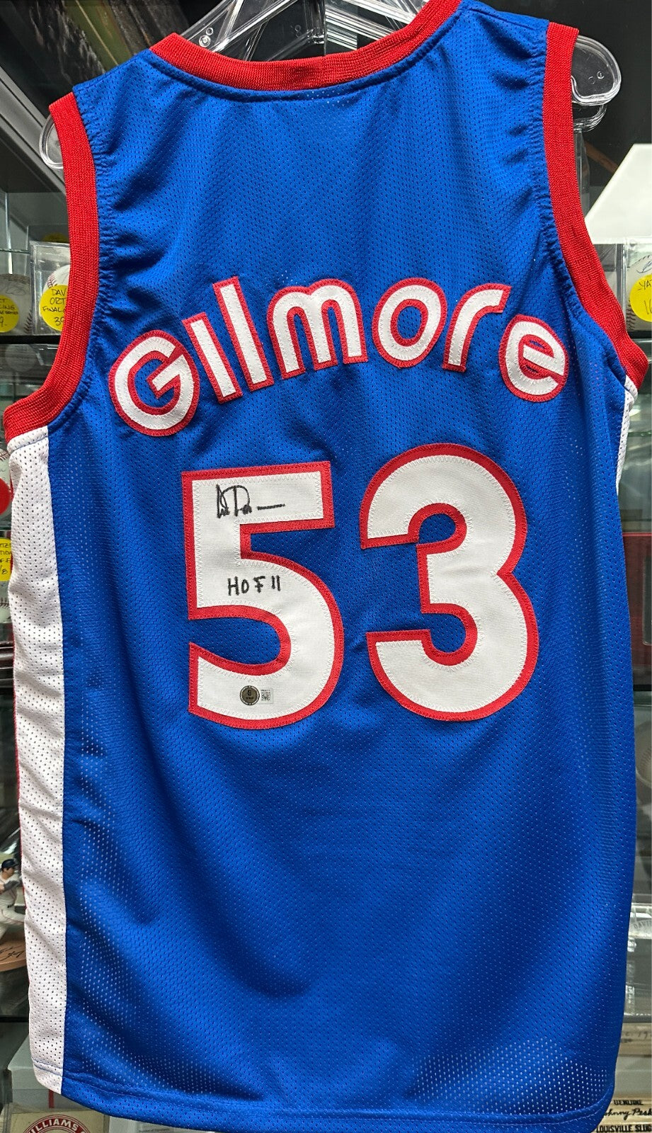 Artis Gilmore Autographed Kentucky Colonels Custom Jersey W/ HOF 11 BAS