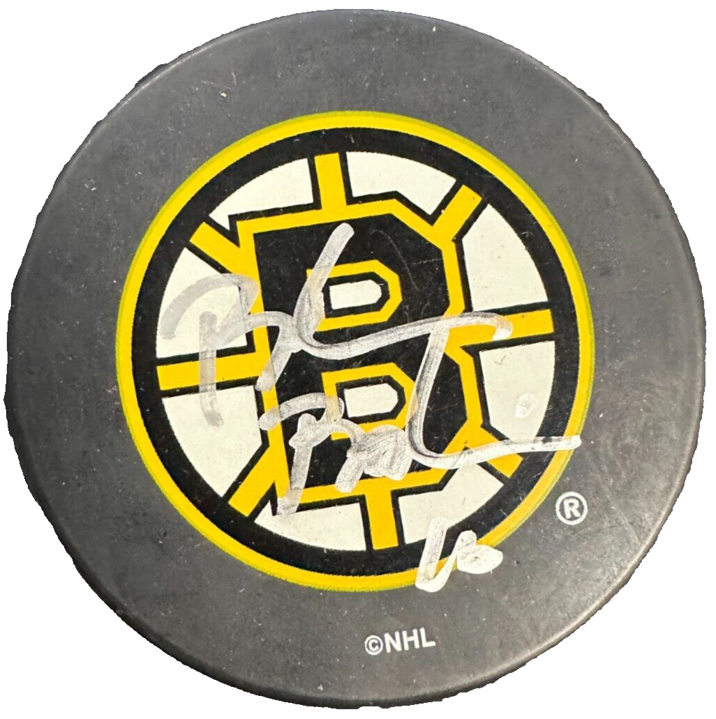 Brian Rolston Autographed Boston Bruins Hockey Puck NHL