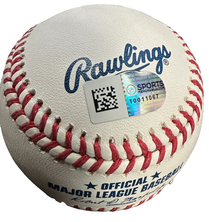 J.D. Martinez Autographed OML Baseball W/ Everyday I'm Hustlin Insc Red Sox