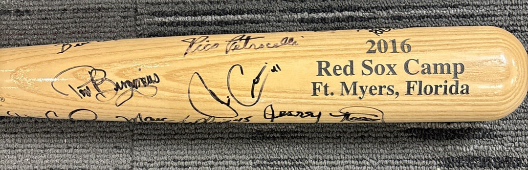 2016 Red Sox Fantasy Camp Signed Baseball Bat Campbell Petrocelli Bell Etc.