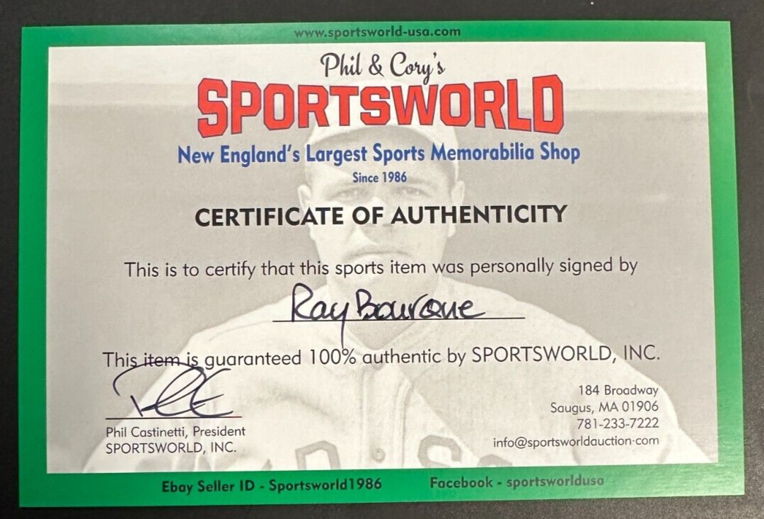 Ray Bourque Autographed 1996 NHL All-Star Game Sign Boston Bruins