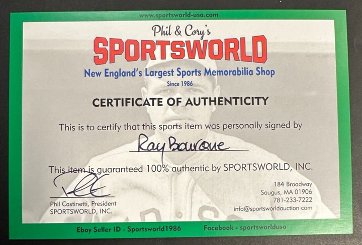 Ray Bourque Autographed 1996 NHL All-Star Game Sign Boston Bruins