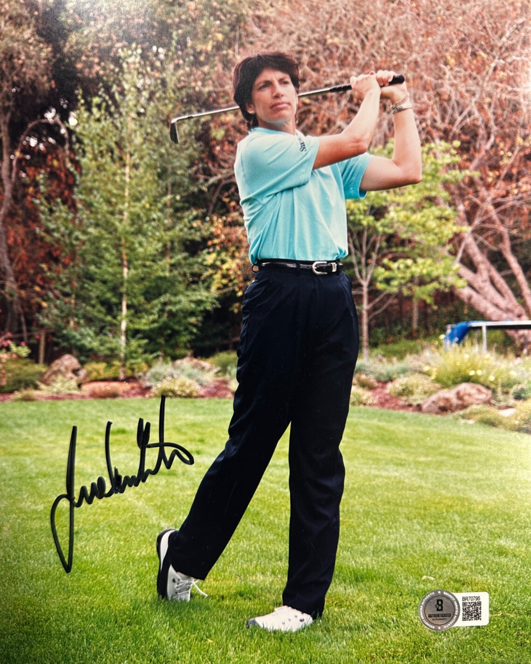 Julie Inkster Autographed 8x10 Photo LPGA HOF BAS
