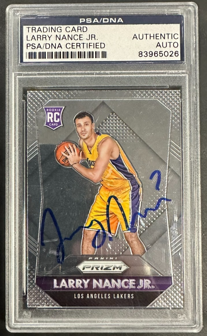 2015-16 Panini Prizm Basketball Larry Nance Jr. Autographed Rookie Card #302 PSA
