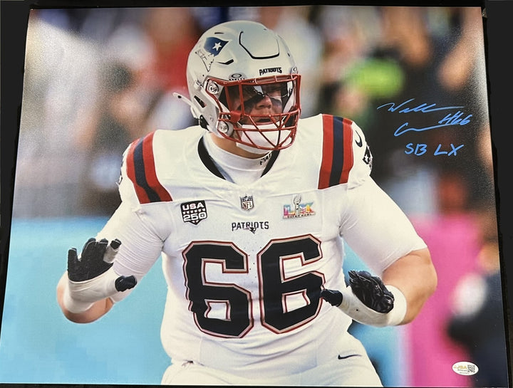 Will Campbell Autographed New England Patriots 16" x 20" Photo JSA W/ SB LX Insc