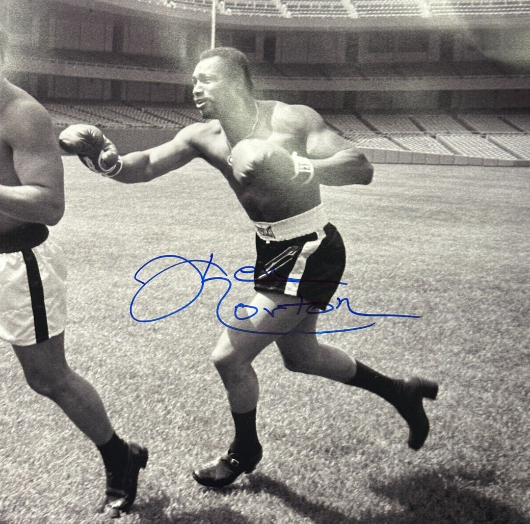 Ken Norton W/ Muhamad Ali at Yankees Stadium Autographed 30x40 Photo PSA/DNA