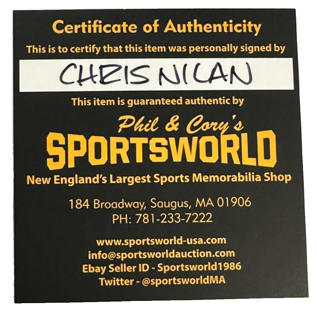 Chris Nilan Autographed Boston Bruins 100th Anniversary Puck NHL