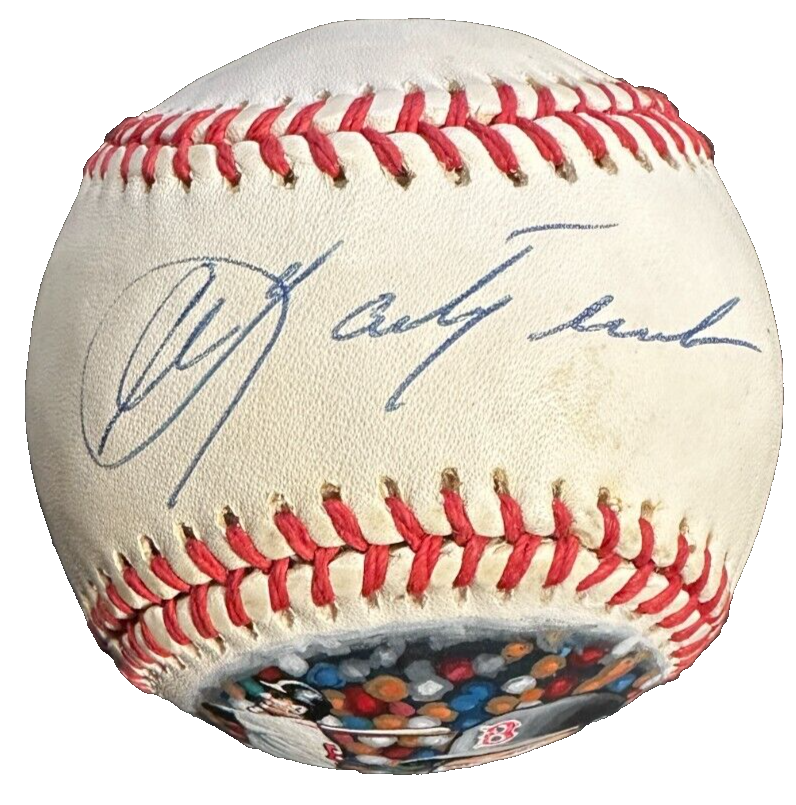 Carl Yastrzemski Autographed Hand Painted OAL Baseball UDA 1/1 Red Sox HOF