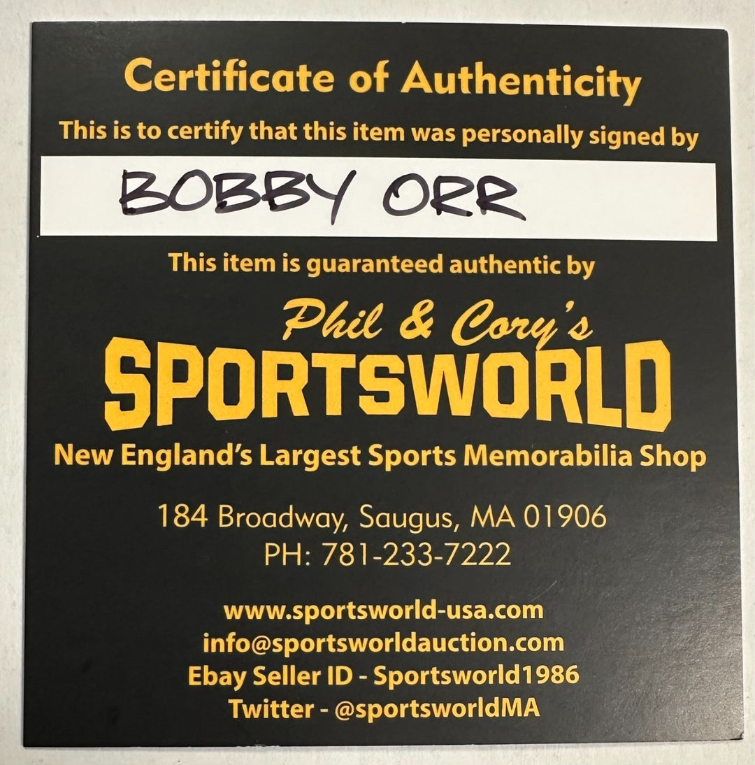 Bobby Orr Autographed 1960's Boston Bruins Art Ross Puck W/ #4 HOF