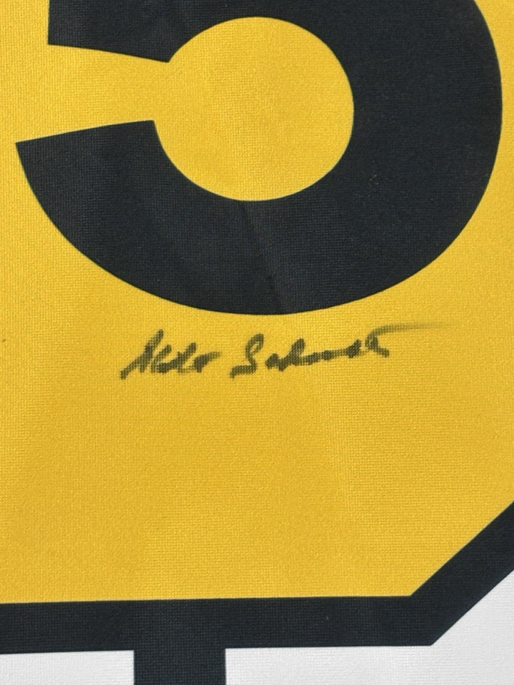 Milt Schmidt Signed 38” Retirement Banner  Boston Bruins HOF Sportsworld COA