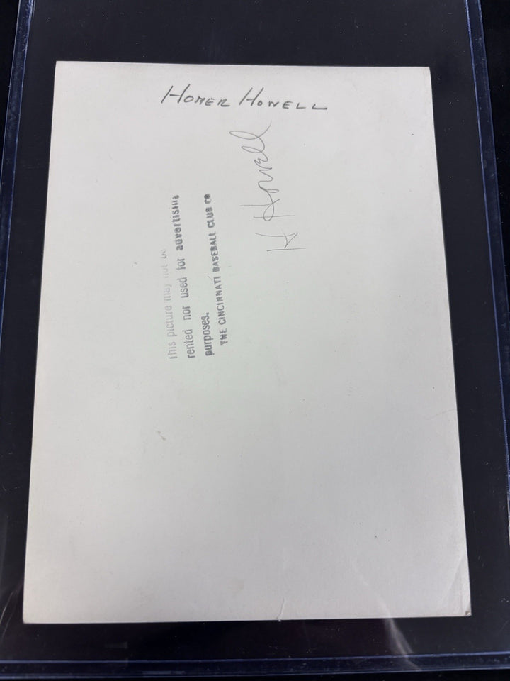 Homer Howell Circa 1950’s Cincinatti Reds Team Issued Photo