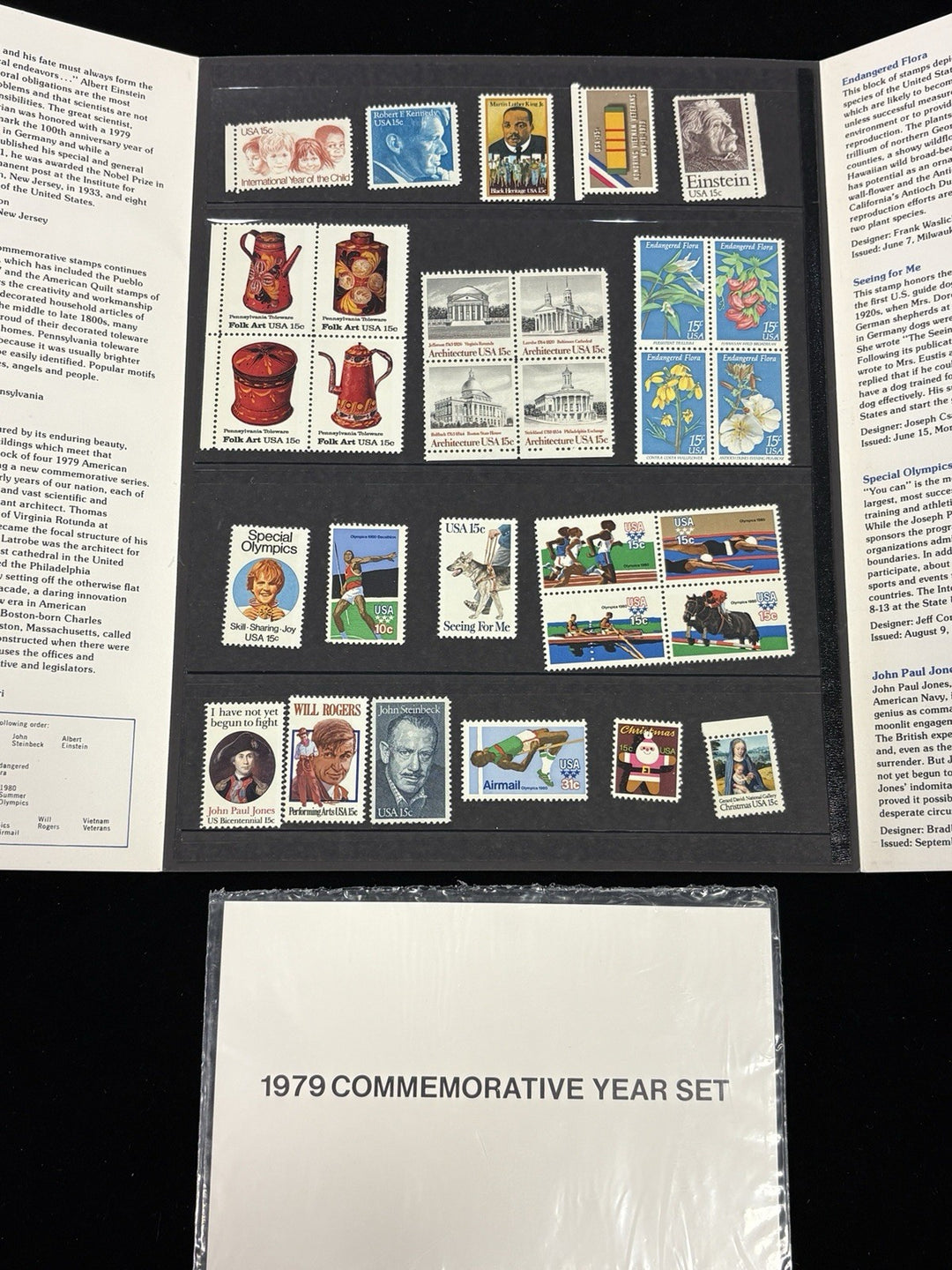 Lot Of 8 US Mint Stamp Sets 1972 Thru 1979 Original Envelopes