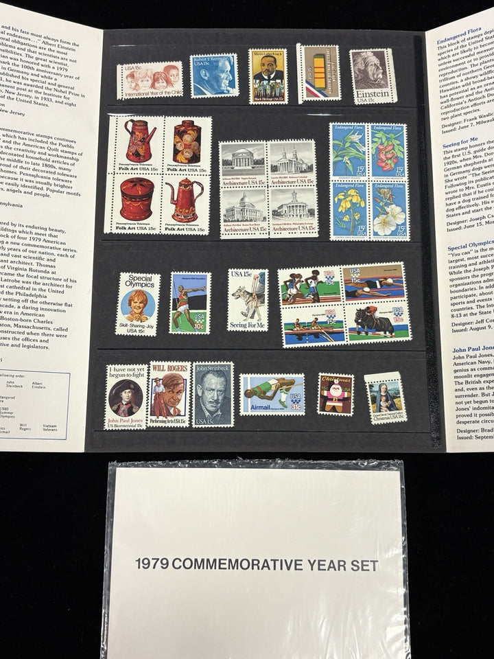 Lot Of 8 US Mint Stamp Sets 1972 Thru 1979 Original Envelopes