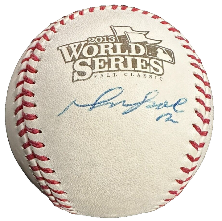 Mike Napoli Autographed 2013 World Series Baseball SGC Boston Red Sox