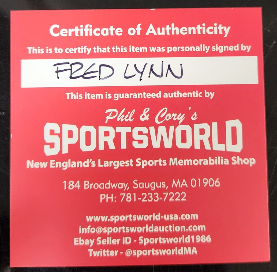 Fred Lynn Signed American League Baseball Red Sox Angels Beckett COA