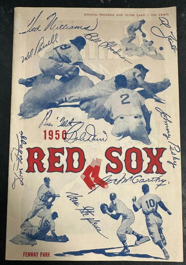 1950 Boston Red Sox Vs the Chicago White Sox Baseball Program Unscored