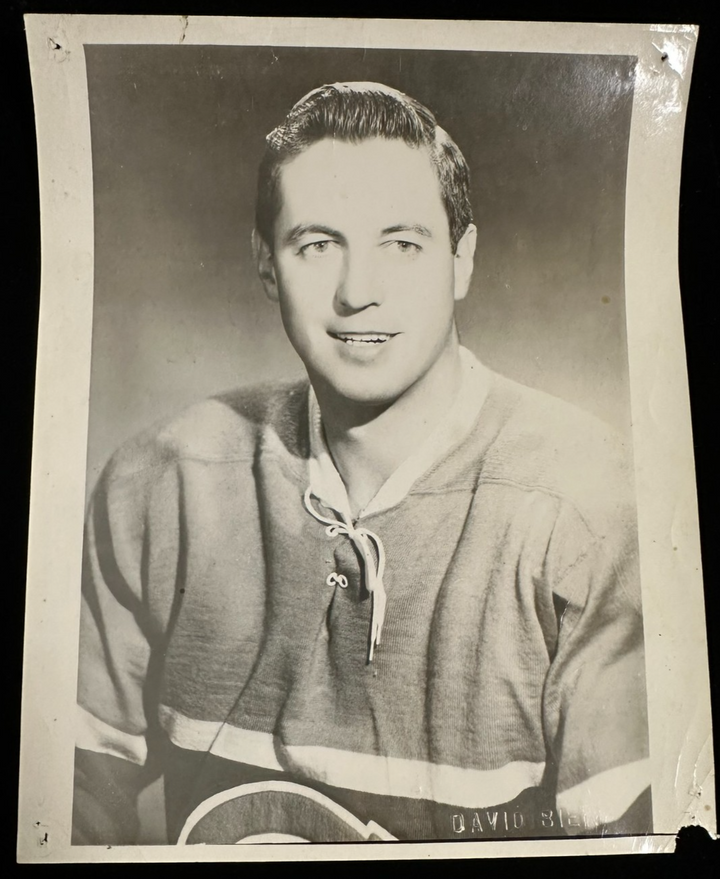 Vintage 1950 Jean Beliveau Original Montreal Canadiens 8x10 Photo HOF