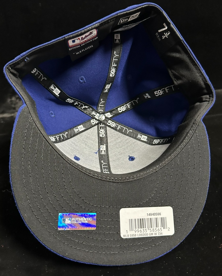 Los Angeles Dodgers 2025 Post Season Black & White 59FIFTY Fitted hat 7 3/4