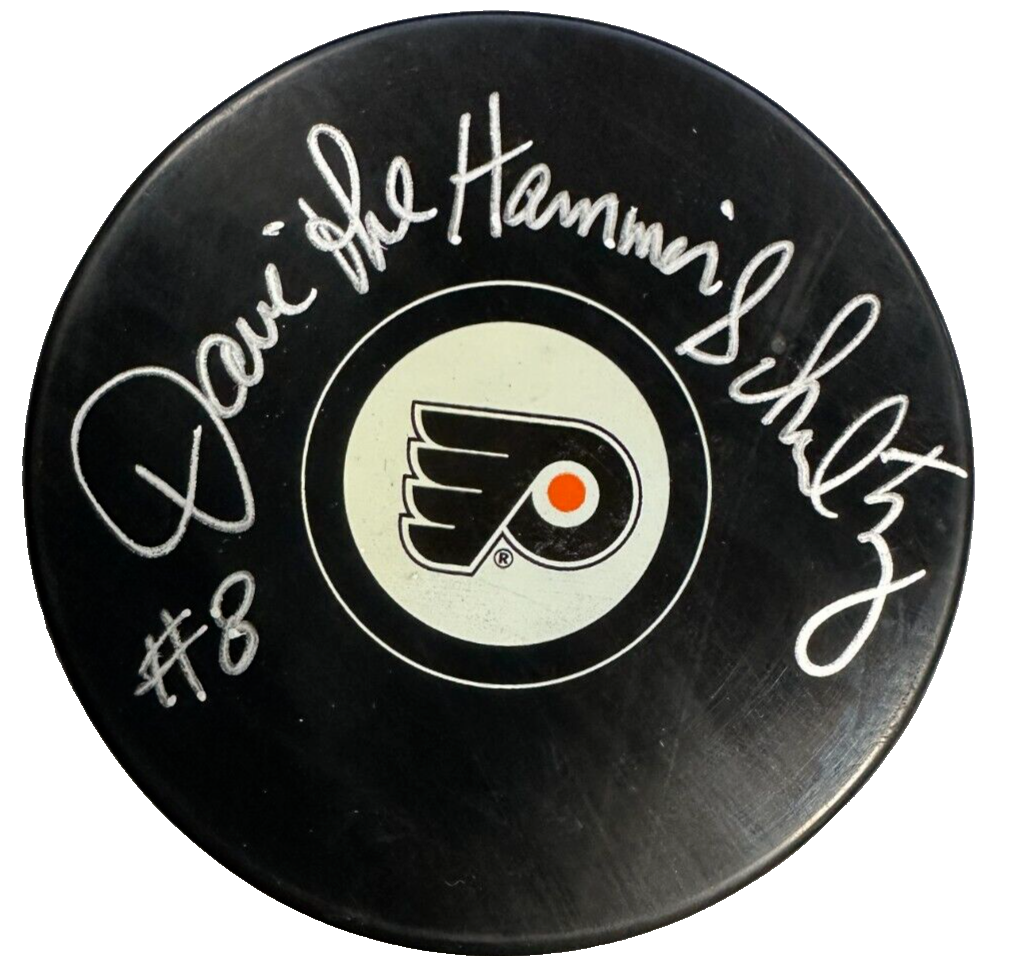 Dave "The Hammer" Schultz Autographed Philadelphia Flyers Hockey Puck BAS