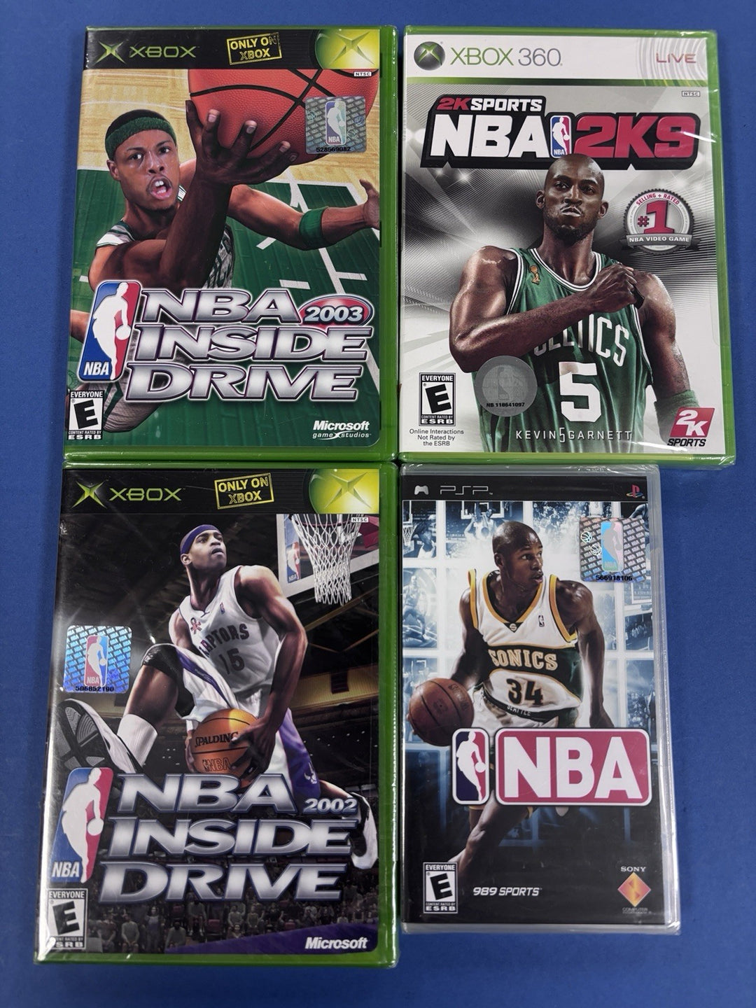 Lot Of 4 Xbox NBA Games Inside Drive NBA2K PSP NBA New In Original Packages