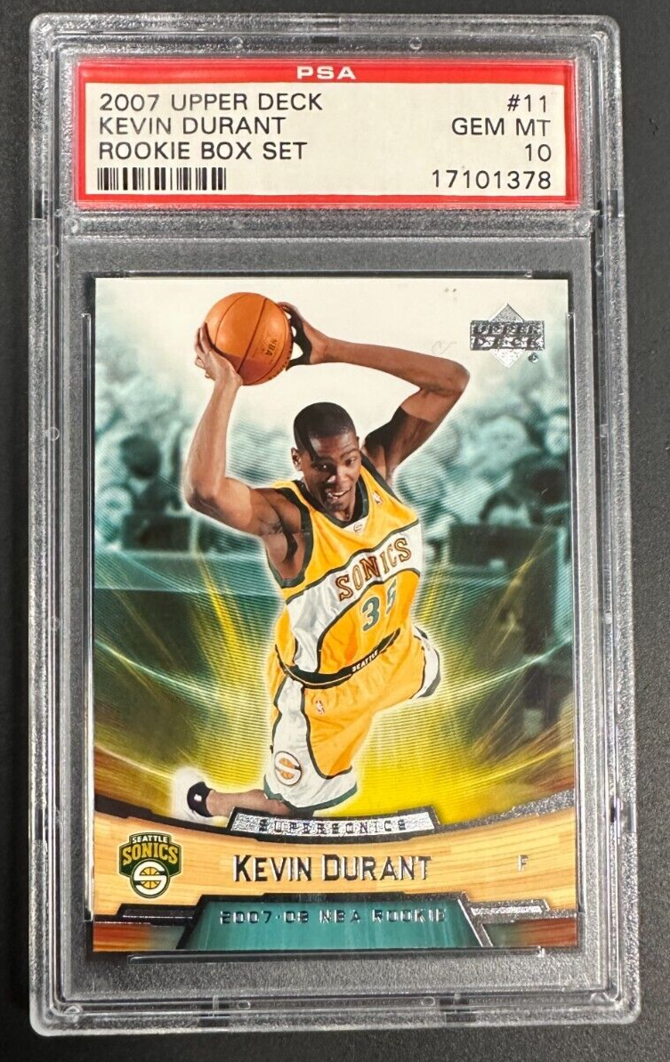 2007-08 Upper Deck Rookie Box Set Kevin Durant Rookie Card #11 PSA 10 Gem-Mint