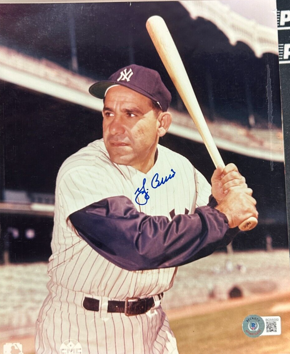 Yogi Berra Autographed New York Yankees 8x10 Photo BAS HOF