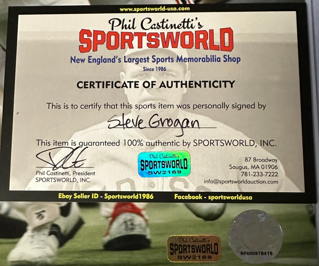 Steve Grogan Autographed 11x14 Photo W/ 85 AFC Champs New England Patriots