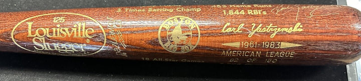 Carl Yastrzemski Signed Louisville Slugger Career Commemorative Bat /150 BAS