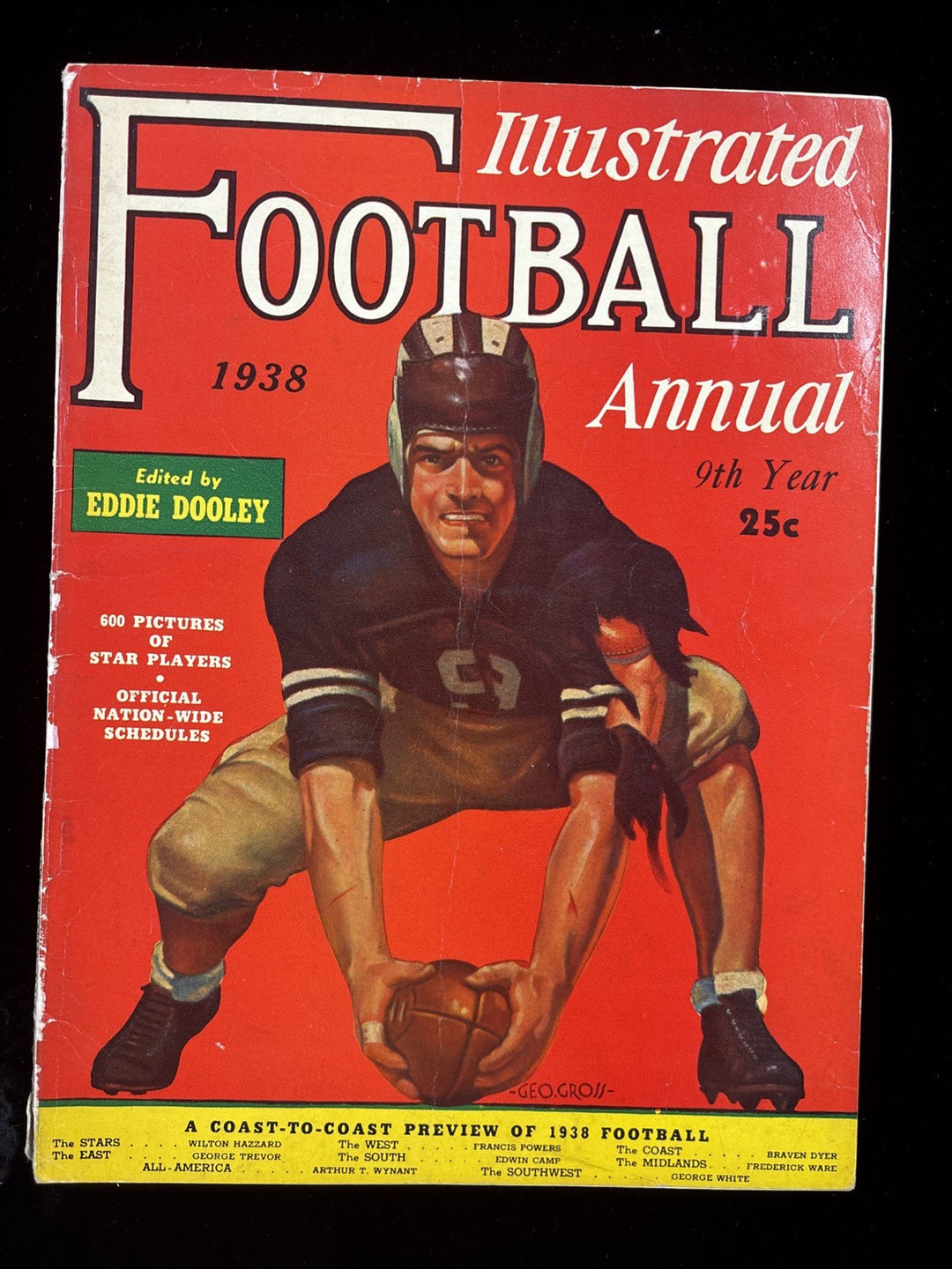 1938 Football Illustrated Annual Coast To Coast Preview