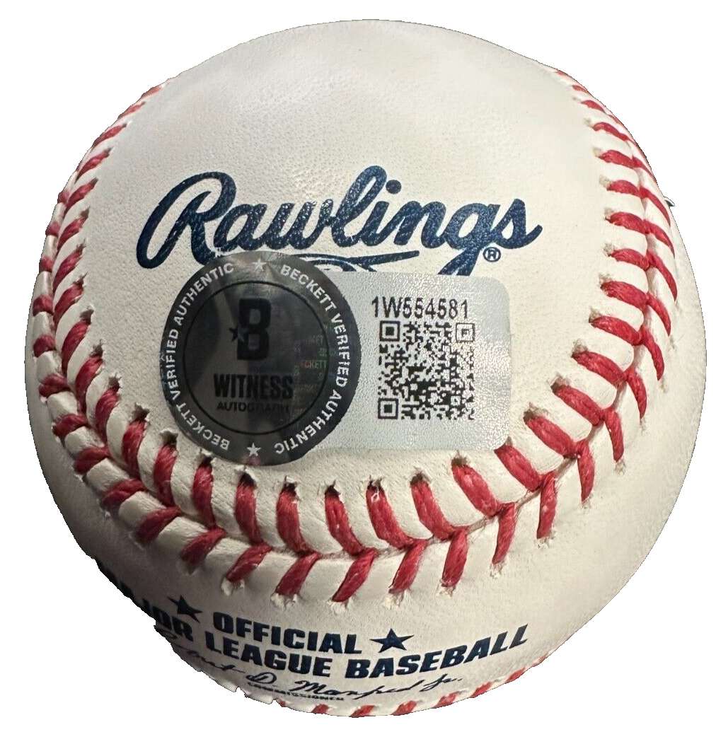 Denny McLain Autographed Major Baseball W/ 3x Inscriptions BAS Tigers