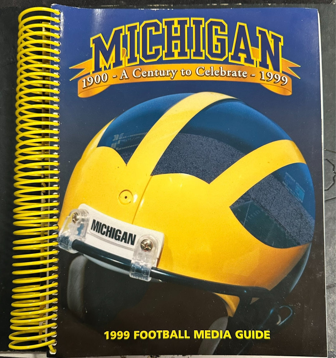 1999 Michigan Football Media Guide Tom Brady Senior Season