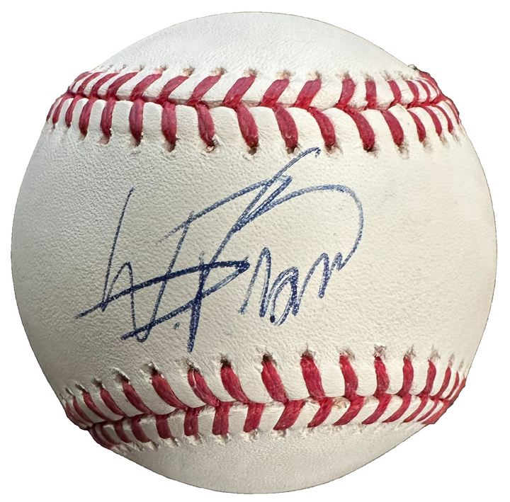 Wander Franco Autographed Rawlings OML Baseball Tamp Bay Rays BAS