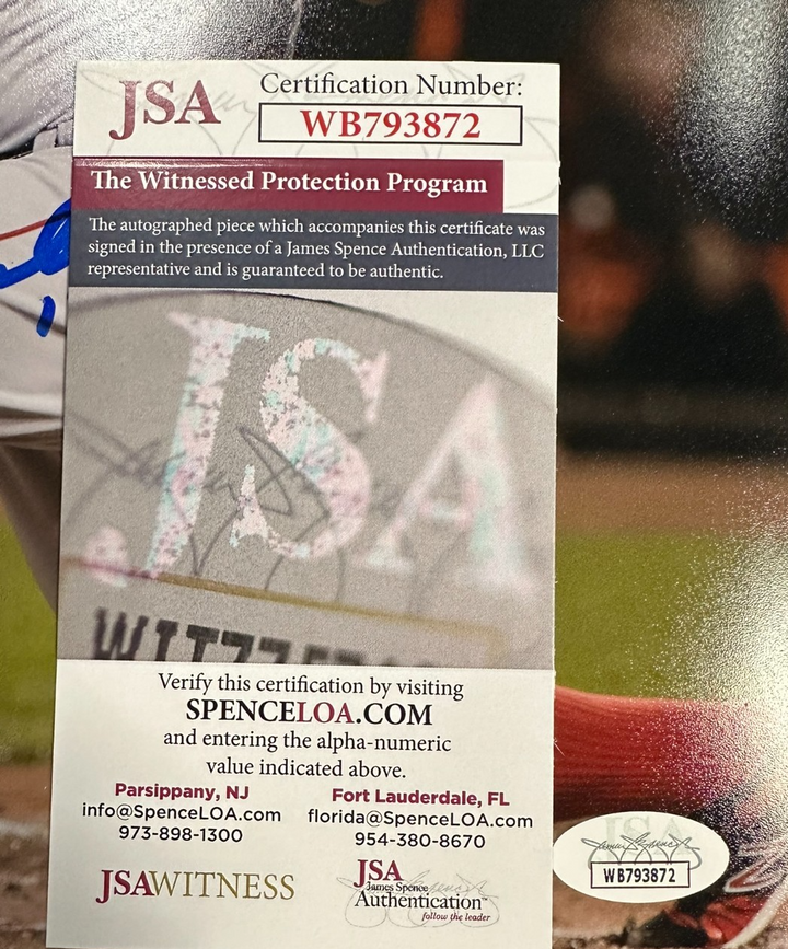 Mike Napoli Autographed 8x10 Boston Red Sox Photo JSA