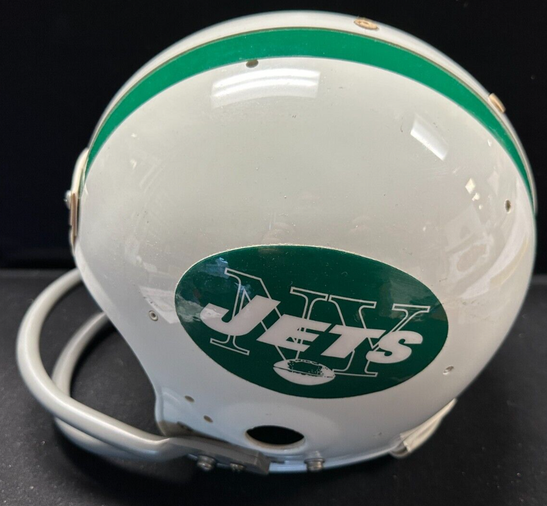 Joe Namath Signed New York Jets Helmet W/ Good Luck & Go Jets & Broadway Joe BAS