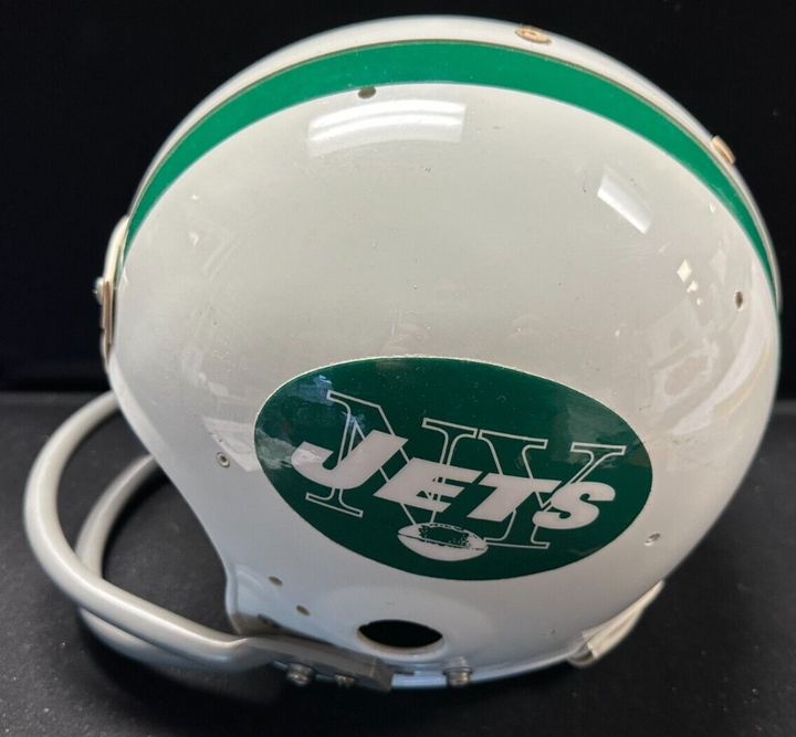 Joe Namath Signed New York Jets Helmet W/ Good Luck & Go Jets & Broadway Joe BAS