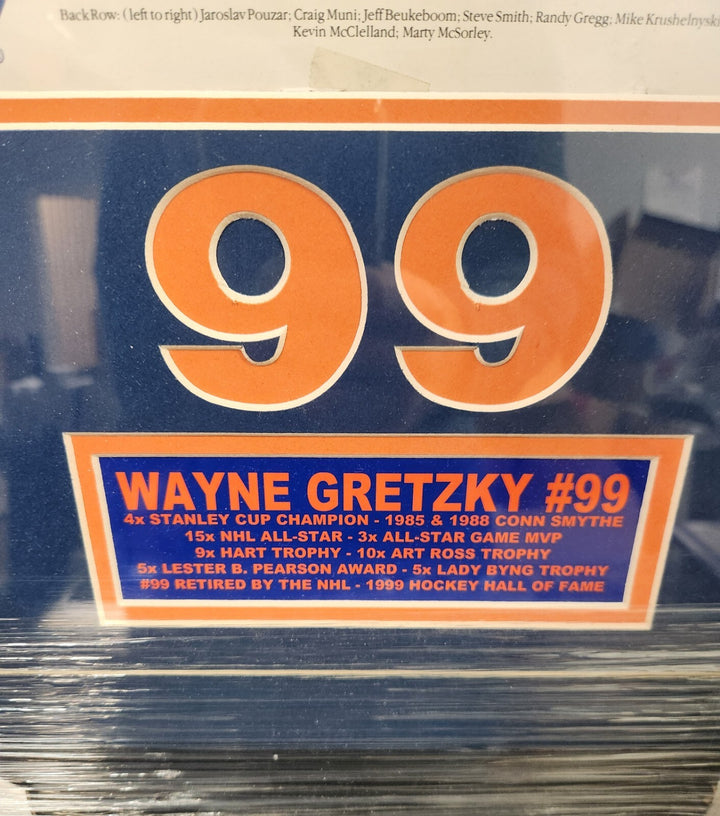 Wayne Gretzky Autographed 1986-87 Edmonton Oilers Team 8x10 Photo SGC COA HOF