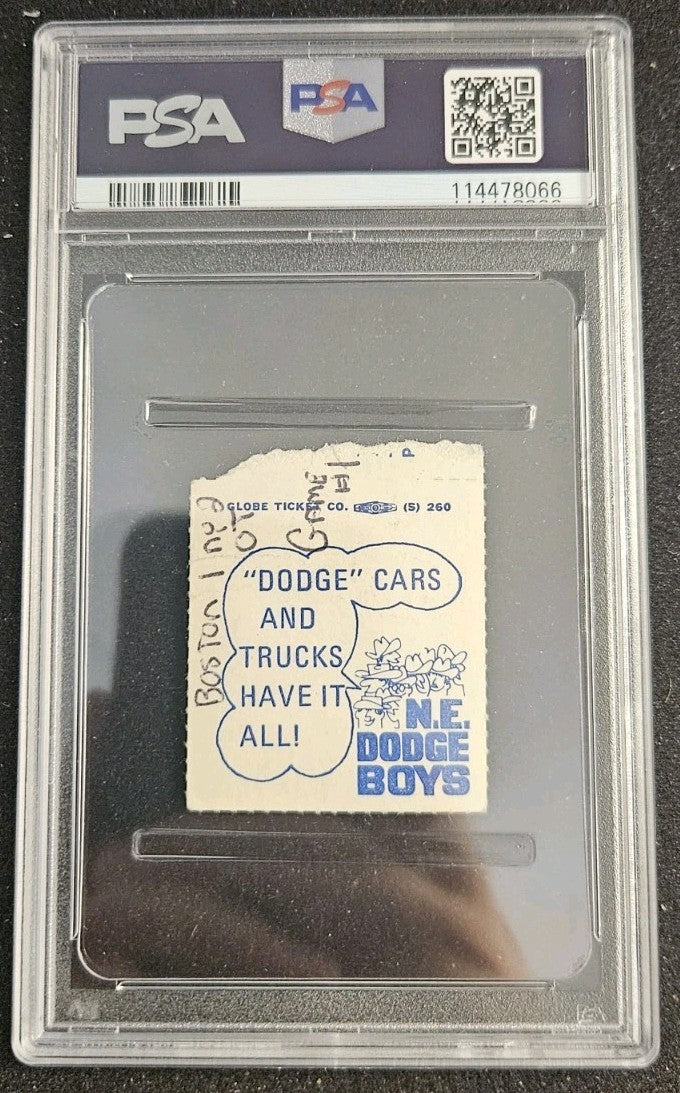 Ray Bourque Signed 1980 Playoff Debut Ticket Stub 1st Playoff Point PSA 3
