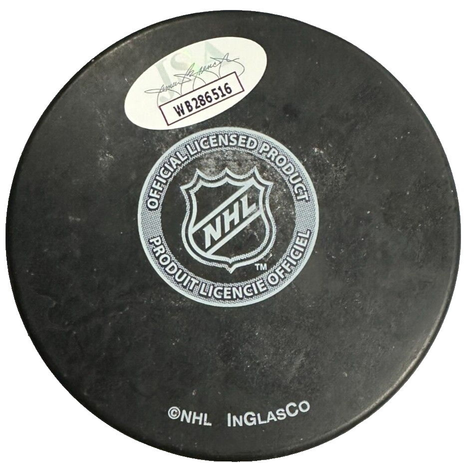 Jari Kurri Autographed New York Rangers Hockey Puck W/ HOF 2001 JSA