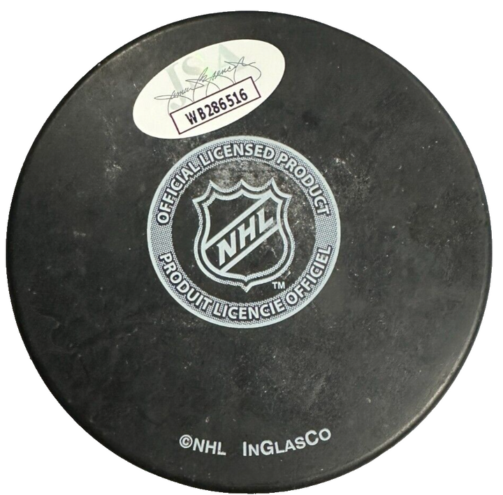 Jari Kurri Autographed New York Rangers Hockey Puck W/ HOF 2001 JSA