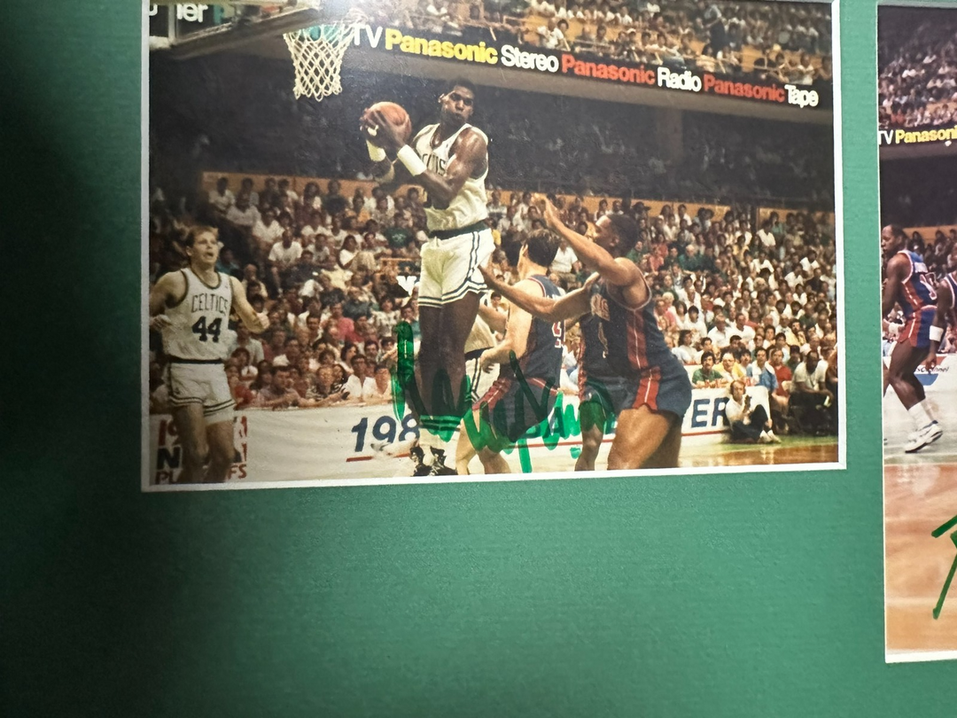 Larry Bird Robert Parish & Kevin McHale Autographed Framed Photos BAS HOF