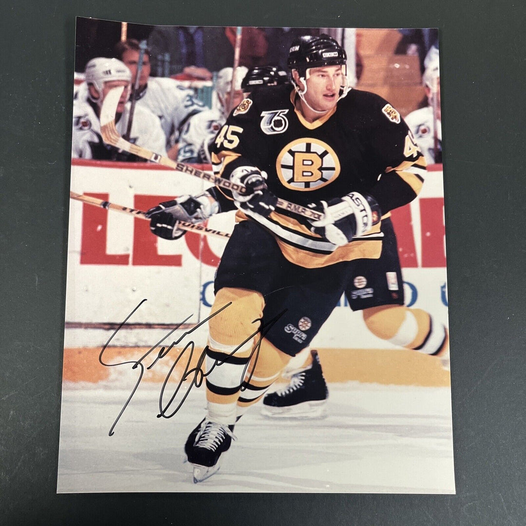 Steve Heinze Signed 8x10 Boston Bruins Sportsworld