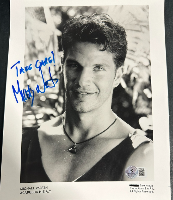 Michael Worth Signed Autographed 8X10 Photo BAS W/ Take Care Insc Acapulco Heat