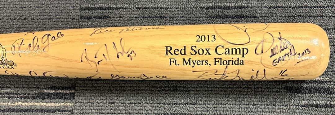 2013 Red Sox Fantasy Camp Signed Baseball Bat Campbell Petrocelli Bell Lee Etc.