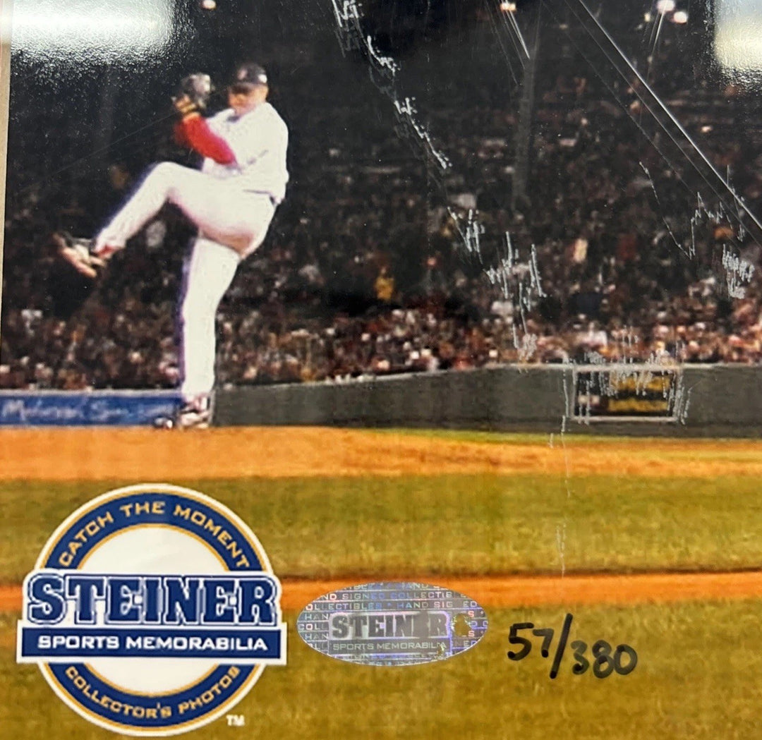 Curt Schilling Autographed 16x20 COA Framed Photo 57/380 Steiner Sports Red Sox