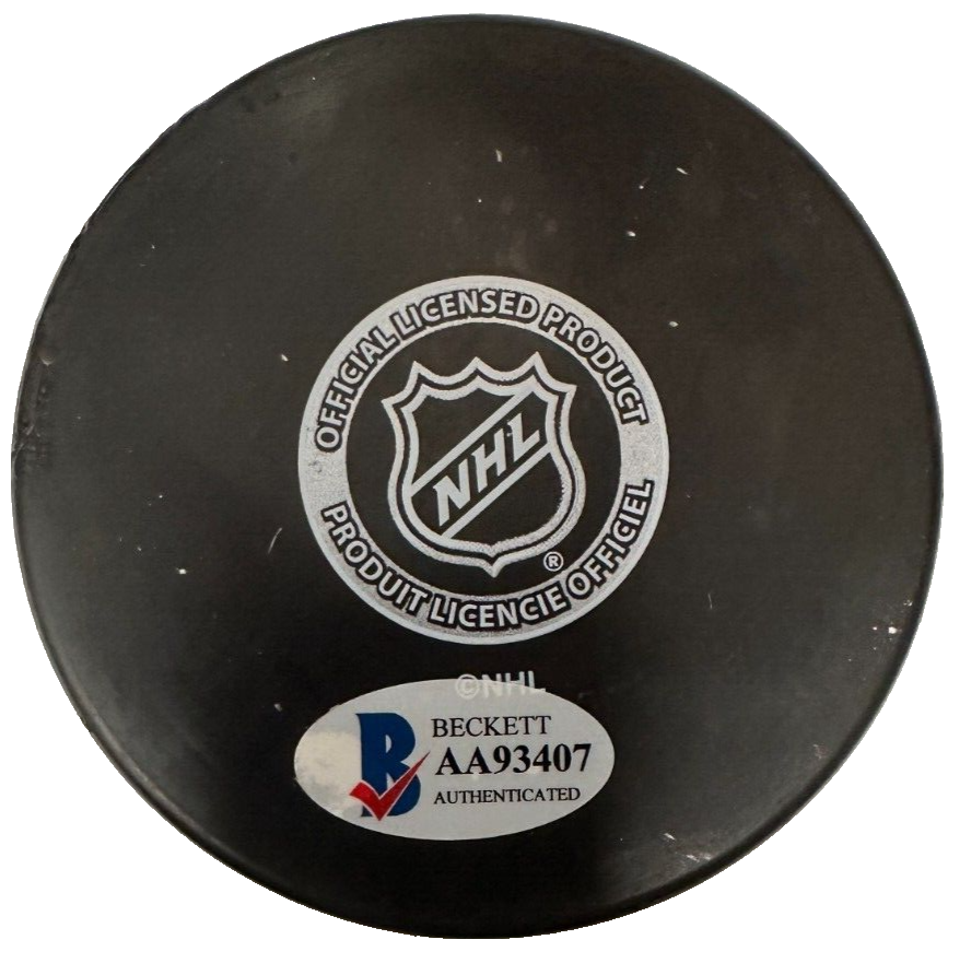 Rick Smith Autographed Boston Bruins Hockey Puck W/ 1970 Stanley Cup Insc. BAS