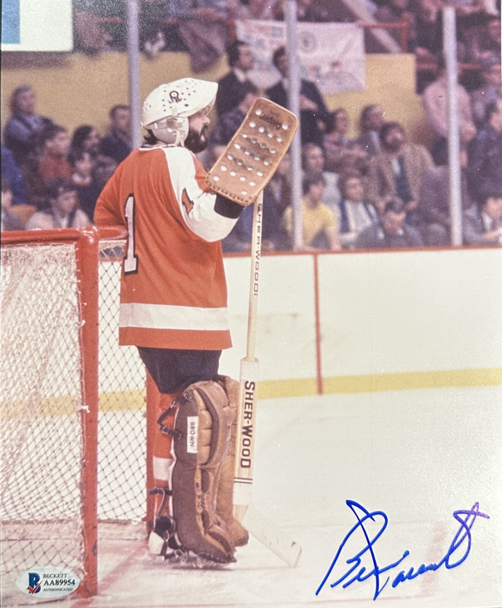 Bernie Parent Autographed Philadelphia Flyers 8x10 Photo HOF BAS