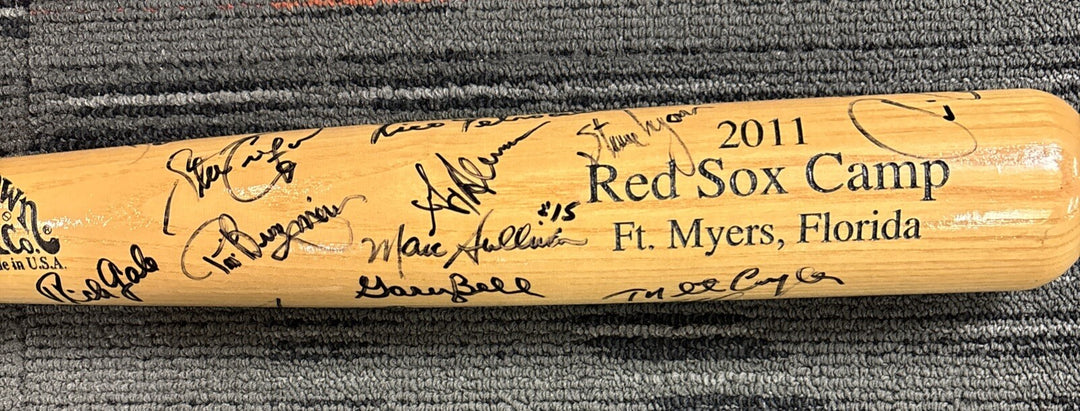 2011 Red Sox Fantasy Camp Signed Baseball Bat Petrocelli Campbell Bell Etc.